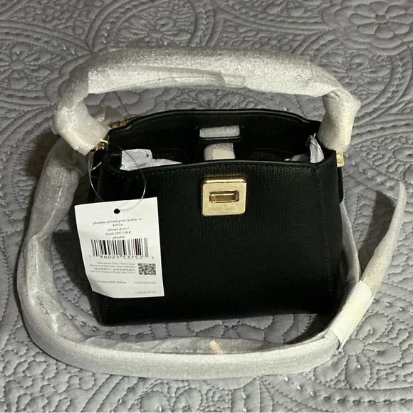Kate Spade Mini Black Leather Top-Handle Cross Body with Gold Hardware